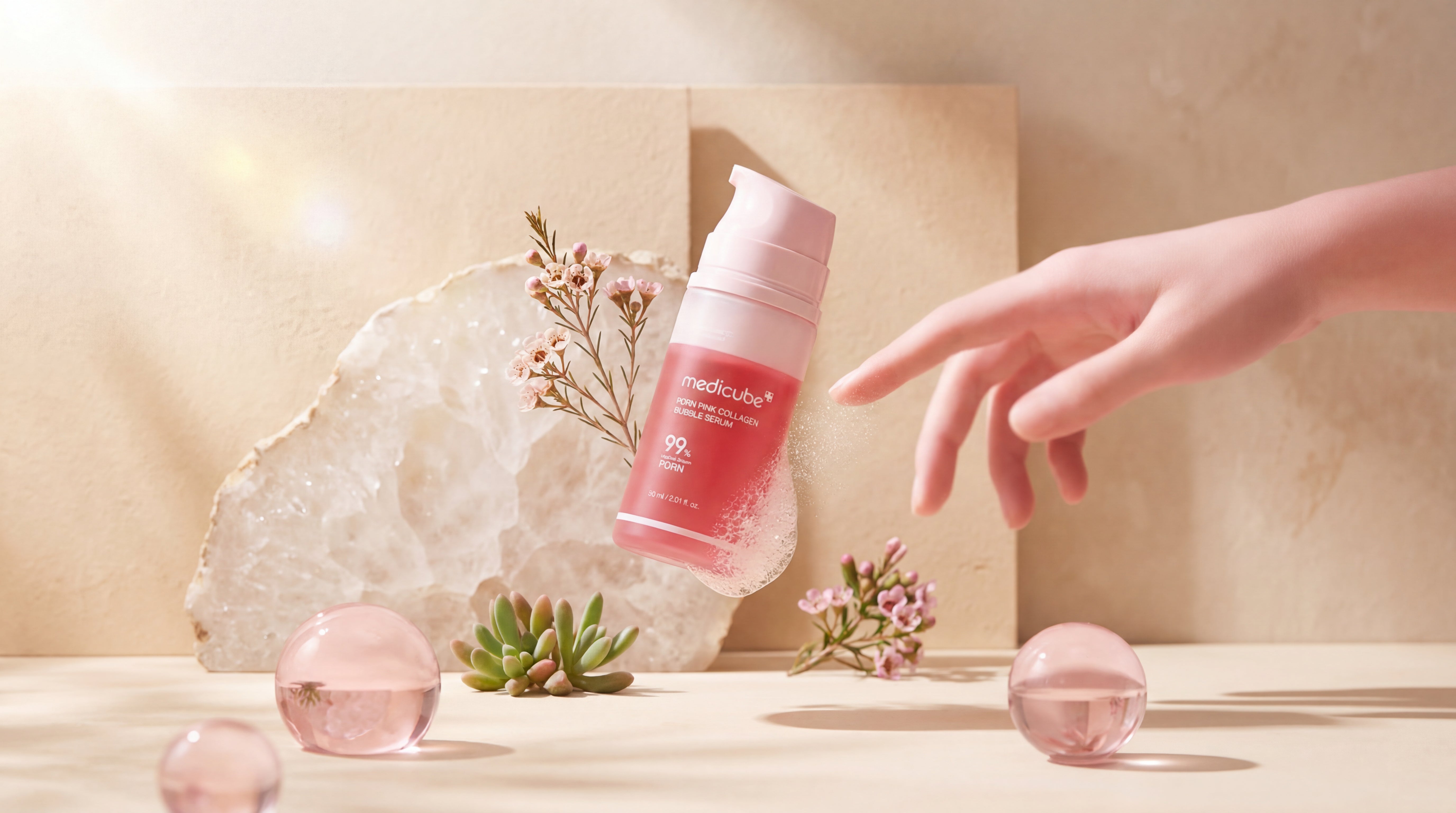 Medicube PDRN Pink Collagen Bubble Serum